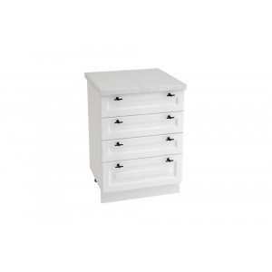 Шкаф нижний с 4 ящиками ШН4Я 600 НИЦЦА ROYAL (BLANCO) 600 мм